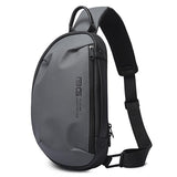 Waterproof Men Crossbody Chest Bag Usb Port 34 X 19 X 6Cm - Grey