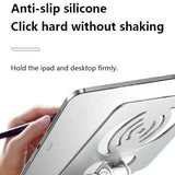Foldable Rotating Laptop / Tablet Stand - Aluminum Alloy - Grey - Rear View