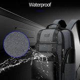 Outdoor Anti-Theft Waterproof Shoulder Bag With Usb Port - Large Capacity - Rear View