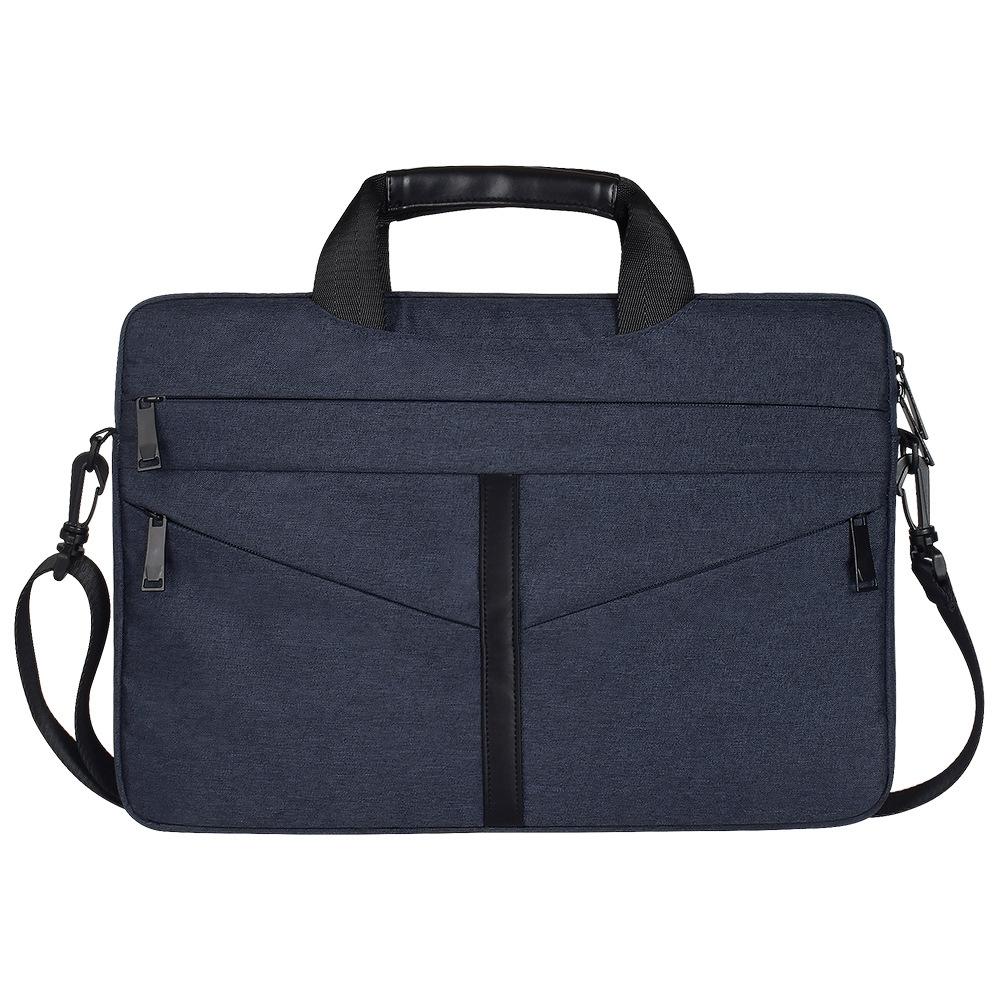 Stylish Zipper Laptop Bag with Shoulder Strap - Durable & Breathable - Light Grey