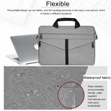Stylish Zipper Laptop Bag with Shoulder Strap - Durable & Breathable - Light Grey - Low Angle