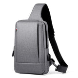 Business Chest Bag Oxford Cloth One Shoulder Crossbody - Light Grey