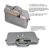 13.3 Inch Hidden Portable Strap One-shoulder Handbag - Waterproof Oxford Cloth - Light Grey - Low Angle