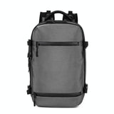 17 Inch Waterproof Usb Shoulder Backpack for Travel - Light Grey - Side View