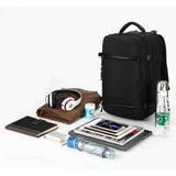 17 Inch Waterproof Usb Shoulder Backpack for Travel - Light Grey