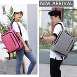 Multifunctional Oxford Laptop Backpack - Cxs-620 - Light Grey - Extra Image