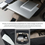 15.6-inch Waterproof Laptop Backpack - Light Grey - Close-Up Angle