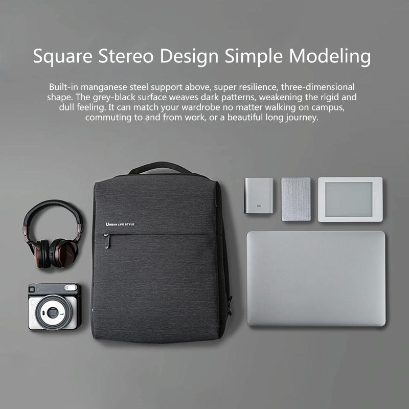 15.6-inch Waterproof Laptop Backpack - Light Grey