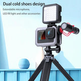 Metal Border Frame Mount for Gopro Hero10 / 9 with Dual Cold Shoes Base - 45-Degree Angle