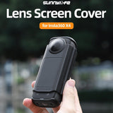 Transparent Black Sunnylife Lens Screen Protector for Insta360 X4 - Side View