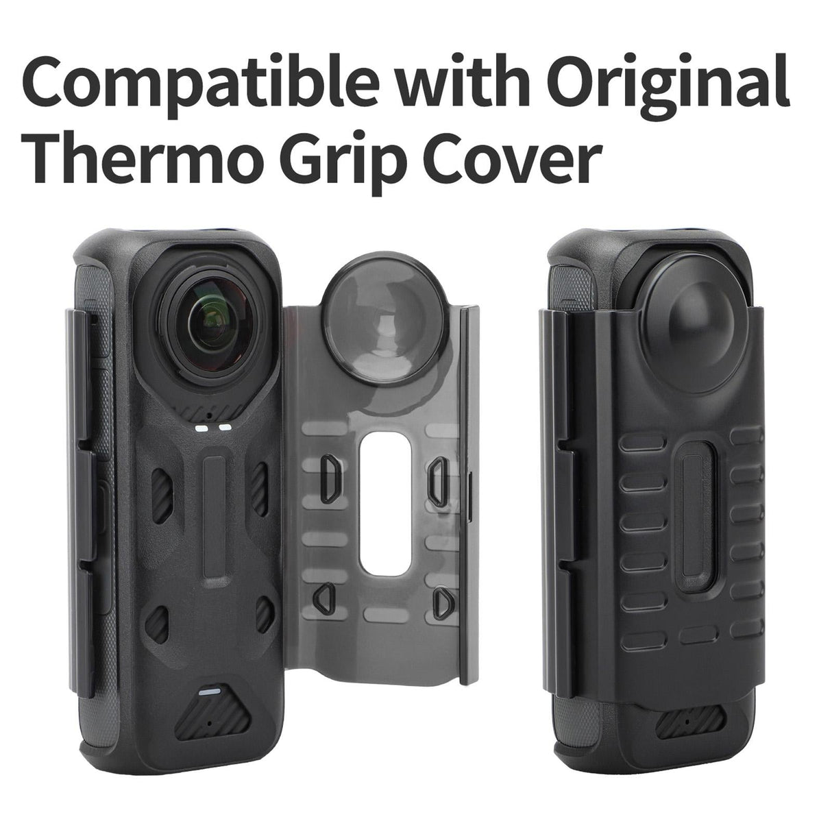 Transparent Black Sunnylife Lens Screen Protector for Insta360 X4