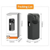 Transparent Black Sunnylife Camera Cover for Insta360 X4 with Integrated Lens Screen Protection - Top-Down View