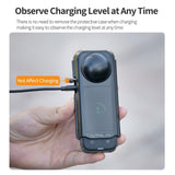 Transparent Black Sunnylife Camera Cover for Insta360 X4 with Integrated Lens Screen Protection