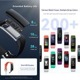 Waterproof Fitness Tracker Watch With Heart Rate Monitor - Low Angle