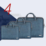 11.6 Inch Simple Business Laptop Bag With Liner - Ls-116 - Canvas Colourful Leaves Black - Close-Up Angle