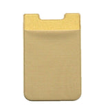 Lycra Phone Card Holder Stretch Back Sticker Wallet For Cards Bus Pass Bank Fits Most Phones - Purple - Low Angle