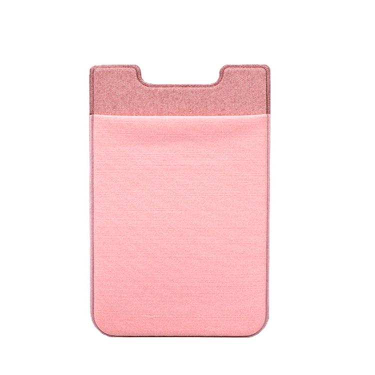 Lycra Phone Card Holder Stretch Back Sticker Wallet For Cards Bus Pass Bank Fits Most Phones - Purple