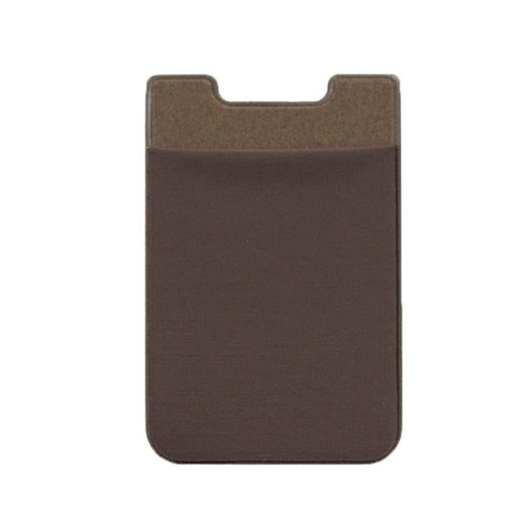 Lycra Phone Card Holder Stretch Back Sticker Wallet For Cards Bus Pass Bank Fits Most Phones - Purple