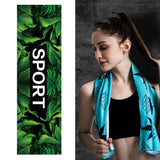 Quick Drying Cooling Towel For Outdoor Sports 100 X 30Cm - Blue Feather - Extra Image
