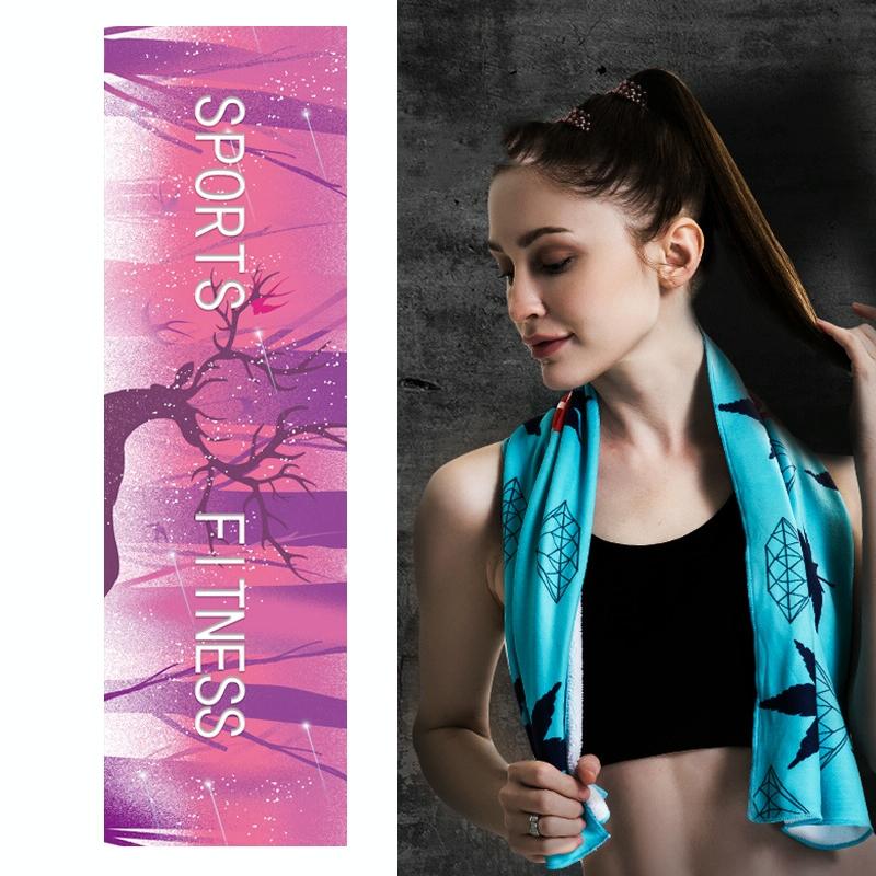 Quick Drying Cooling Towel For Outdoor Sports 100 X 30Cm - Blue Feather
