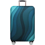 Protective Luggage Cover - Durable Elastic Anti-dust - Small Size - Green Ripple - Close-Up Angle