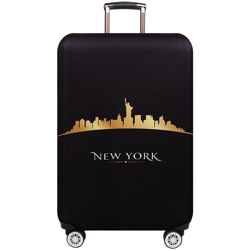Protective Luggage Cover - Durable Elastic Anti-dust - Small Size - Green Ripple