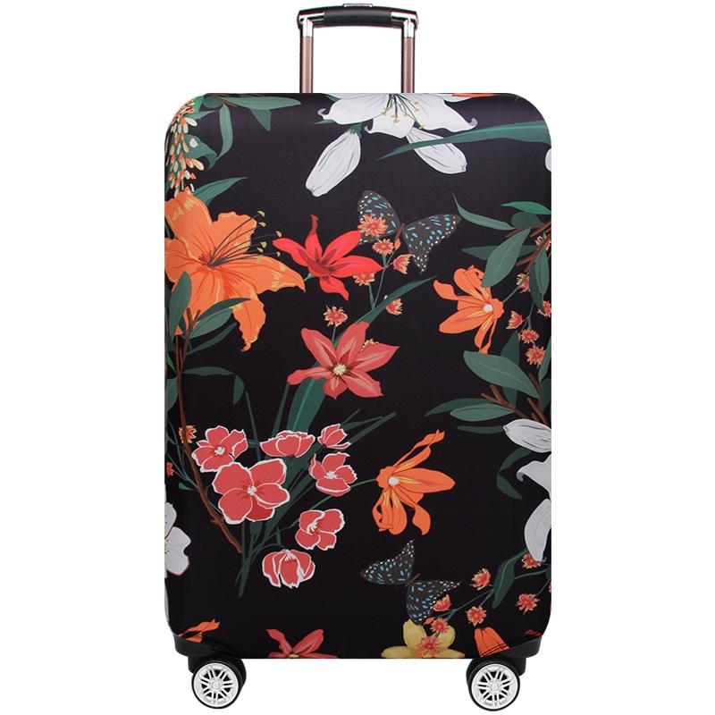 Protective Luggage Cover - Durable Elastic Anti-dust - Small Size - Green Ripple