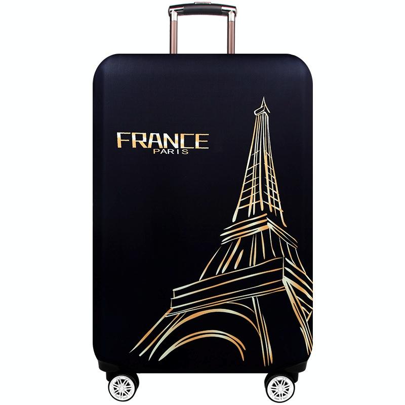 Protective Luggage Cover - Durable Elastic Anti-dust - Small Size - Green Ripple