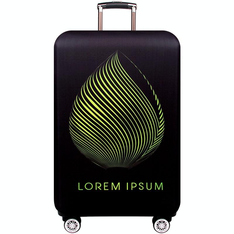 Protective Luggage Cover - Durable Elastic Anti-dust - Small Size - Green Ripple