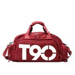 Large Capacity Sports Bag With Wet / Dry Separation - Red White