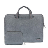 13.3 Inch Simple Business Laptop Bag With Liner - Ls-116 - Canvas Colorful Leaves Black - Extra Image
