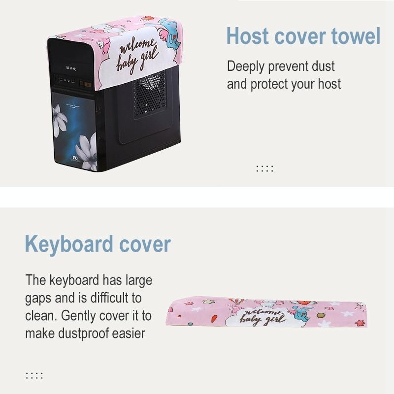 22 Desktop Computer Lcd Monitor Dust-proof Cover - Cloth Material - Grey Deer