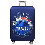 Medium Elastic Luggage Cover - Thick Wear-resistant Anti-dust Protection - Green Ripple - Extra Image