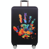 Thickened Luggage Cover - Elastic Wear-resistant Anti-dust Protection - Size l - Green Ripple