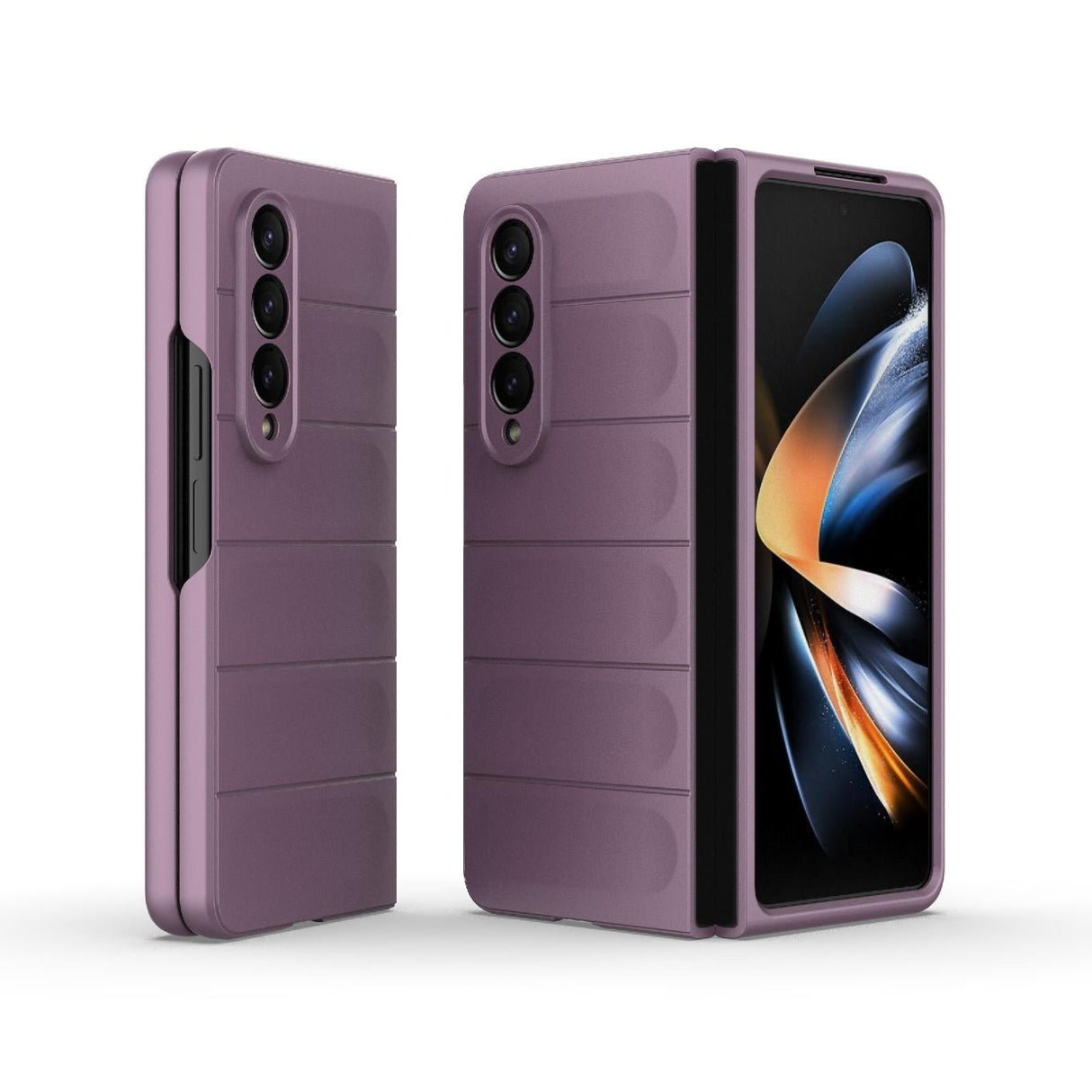 For Samsung Galaxy Z Fold4 5G Foldable Shockproof Phone Case with Magic Shield - Slim Design - Wine Red
