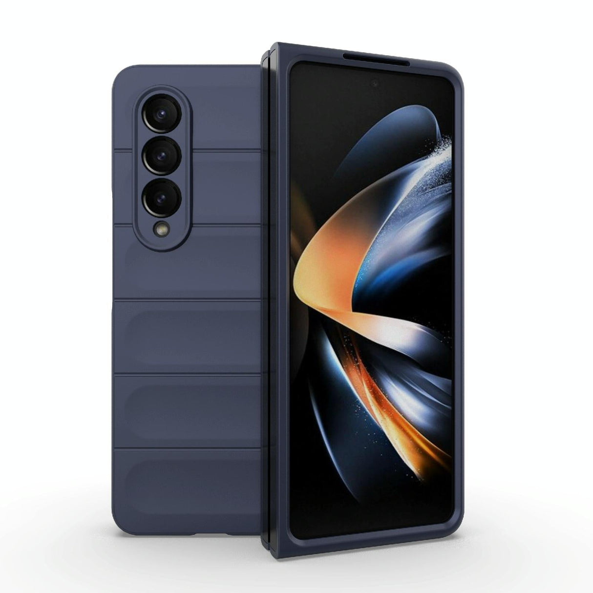 For Samsung Galaxy Z Fold4 5G Foldable Shockproof Phone Case with Magic Shield - Slim Design - Wine Red