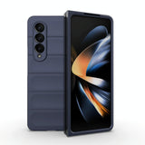 For Samsung Galaxy Z Fold4 5G Foldable Shockproof Phone Case with Magic Shield - Slim Design - Wine Red - Top-Down View
