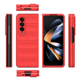 For Samsung Galaxy Z Fold4 5G Foldable Shockproof Phone Case with Magic Shield - Slim Design - Wine Red