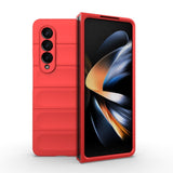 For Samsung Galaxy Z Fold4 5G Foldable Shockproof Phone Case with Magic Shield - Slim Design - Wine Red - Extra Image