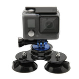 Universal Suction Cup Mount for Action Cameras with Tripod and Handle - Gold - Extra Image