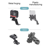 Universal Motorcycle Phone Bracket for Action Cameras - Gold - Top-Down View