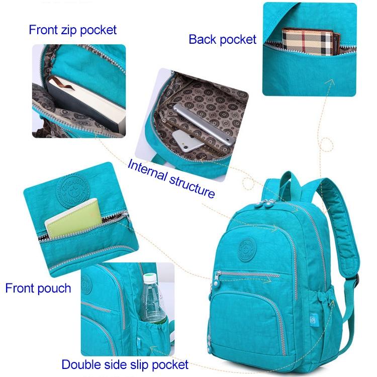 Versatile Teen Backpack for School & Travel - 27x13x37cm - Wine Red