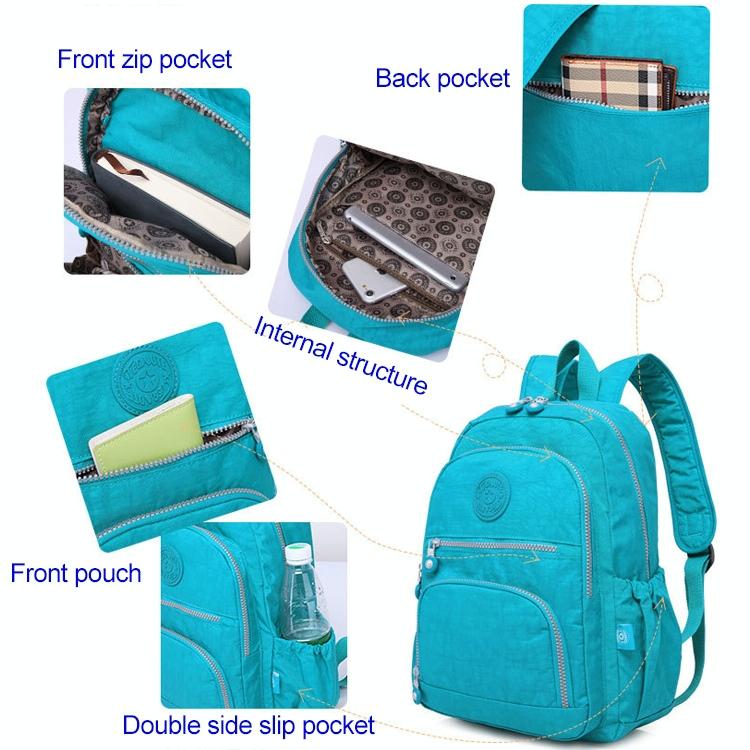 Versatile Teen Backpack for School & Travel - 27x13x37cm - Wine Red