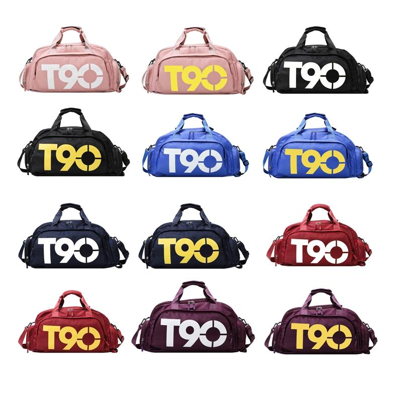 Large Capacity Sports Bag With Wet / Dry Separation - Red Yellow