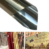 120cm x 1m Uv Reflective one Way Privacy Window Film Sticker - Gold - Front View