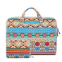 15.6 Inch Simple Business Laptop Bag With Liner - Ls-116 - Canvas Vintage Pattern Pink