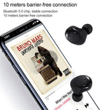 Wireless Touch Bluetooth Headset with Magnetic Charging - Automatic Pairing - Gold - Close-Up Angle