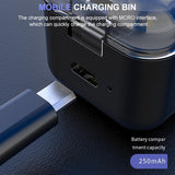 Mini Wireless Bluetooth Earphone with Charging Box - M-b8 - Gold - 45-Degree Angle