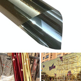 50cm x 1m Uv Reflective one Way Privacy Window Film Sticker - Gold - Rear View