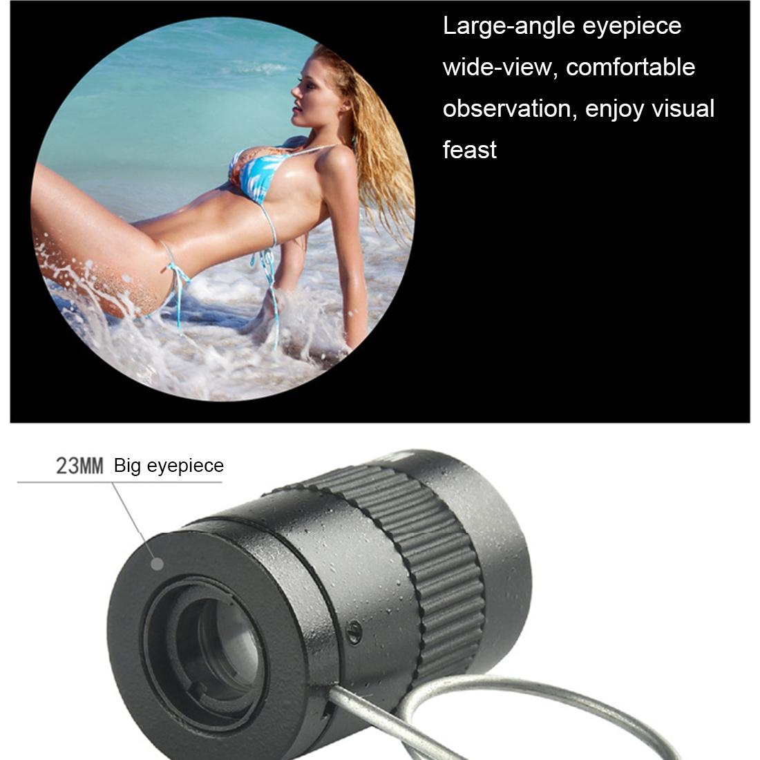 Mini Pocket Telescope with Finger Buckle - 2.5x17.5mm - Gold